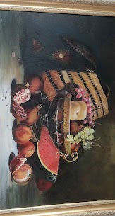 تابلوی 1متری رنگ روغن وارداتی با موضوع still life with fruit