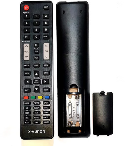 کنترل تلویزیون XVISION ایکس ویژن دکمه طوسی